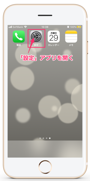iPhone「設定」